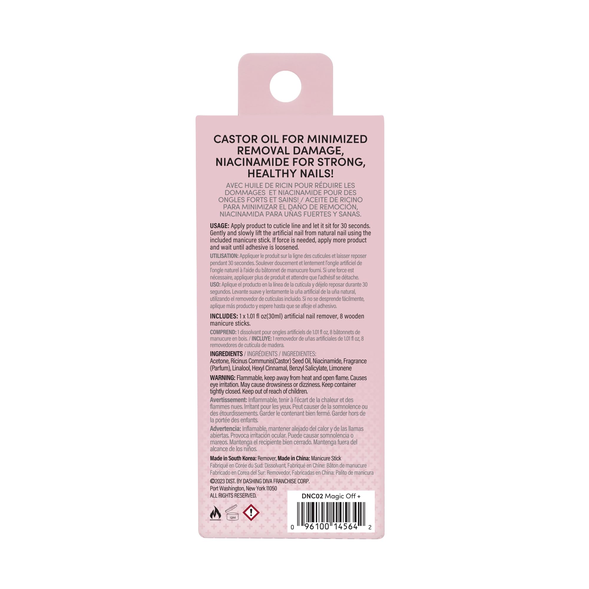 Dashing Diva Magic Off+ Remover, 3 Pack - Press-On Nail Remover with Niacinamide and Castor Oil - Contains 3 - Image 5